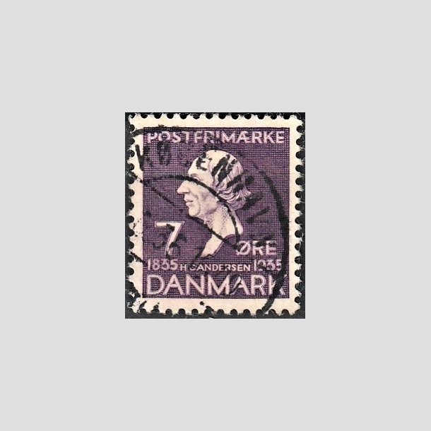 FRIMRKER DANMARK | 1935 - AFA 224 - H. C. Andersen 7 re lilla - Lux Stemplet "KBENHAVN"