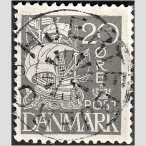 FRIM�RKER DANMARK | 1927 - AFA 170 - Karavel 20 �re gr� - Lux Stemplet 