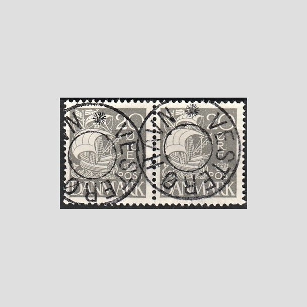 FRIMRKER DANMARK | 1927 - AFA 170 - Karavel 20 re gr i par - Lux Stemplet "VESTER HAVN"