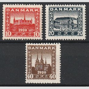 FRIM�RKER DANMARK | 1920 - AFA 112,113,114 - Genforening i s�t - Postfrisk