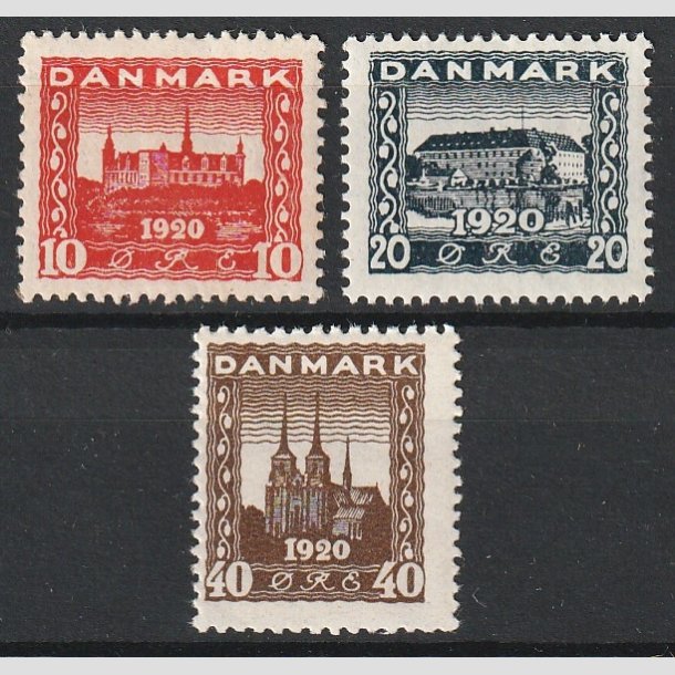 FRIMRKER DANMARK | 1920 - AFA 112,113,114 - Genforening i st - Postfrisk