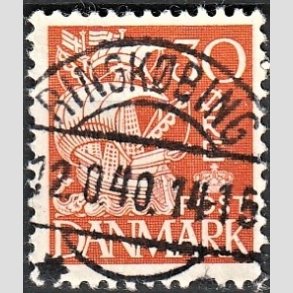 FRIM�RKER DANMARK | 1940 - AFA 259 - Karavel 30 �re orange Type II - Pragt Stemplet 