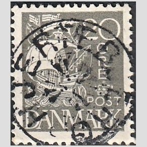 FRIM�RKER DANMARK | 1927 - AFA 170 - Karavel 20 �re gr� - Lux Stemplet 