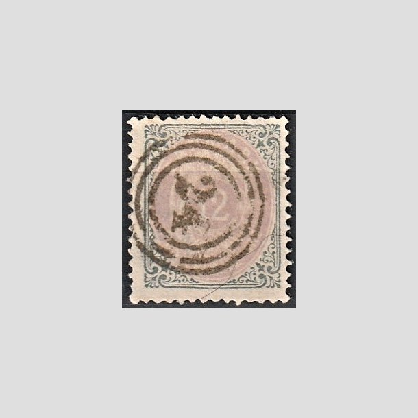 FRIMRKER DANMARK | 1875 - AFA 26y omv. ramme - 12 re gr/violet - Stemplet