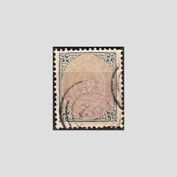 FRIMRKER DANMARK | 1875 - AFA 26y omv. ramme - 12 re gr/violet - Stemplet