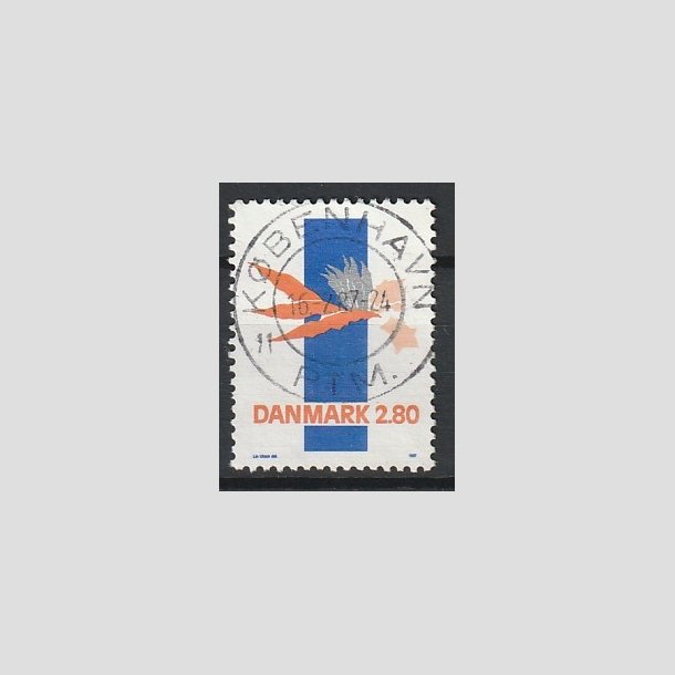 FRIMRKER DANMARK | 1987 - AFA 877 - Kunst - 2,80 Kr. flerfarvet - Pragt Stemplet