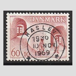 FRIMRKER DANMARK | 1968 - AFA 472 - Brnesagen Grnland - 60 + 10 re brunrd - Pragt Stemplet
