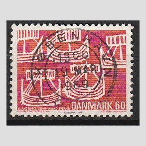 FRIM�RKER DANMARK | 1969 - AFA 478 - Foreningernes. Norden 50 �r - 60 �re r�d - Pragt Stemplet