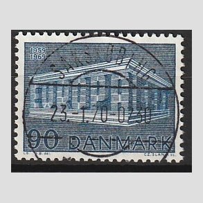 FRIM�RKER DANMARK | 1969 - AFA 482 - CEPT EU Post & Tele 10 �r - 90 �re bl� - Pragt Stemplet