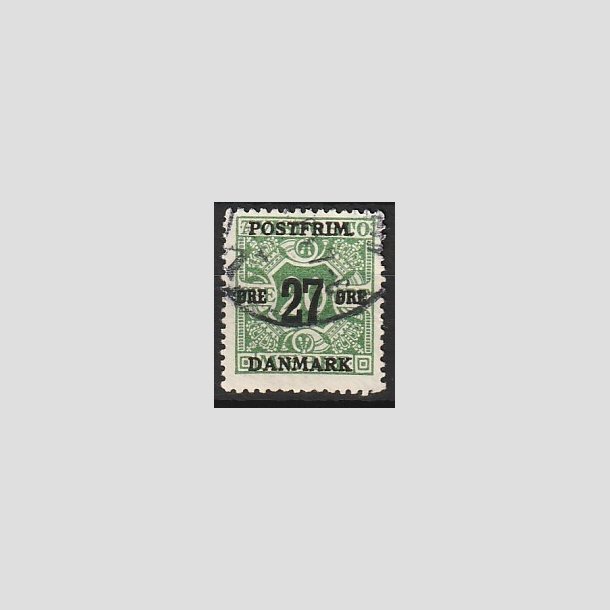 FRIMRKER DANMARK | 1918 - AFA 90 - 27 re/20 re grn provisorium - Stemplet