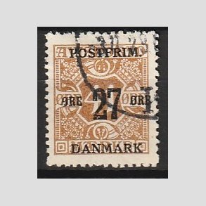 FRIMRKER DANMARK | 1918 - AFA 93 - 27 re/41 re brun provisorium - Stemplet