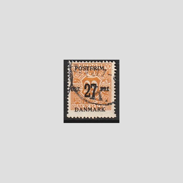 FRIMRKER DANMARK | 1918 - AFA 91 - 27 re/29 re orange provisorium - Stemplet