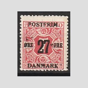 FRIMRKER DANMARK | 1918 - AFA 87 - 27 re/7 re rd provisorium - Ubrugt
