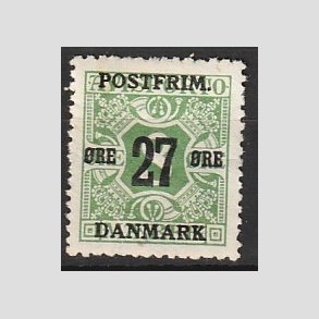 FRIMRKER DANMARK | 1918 - AFA 88 - 27 re/8 re grn - Ubrugt