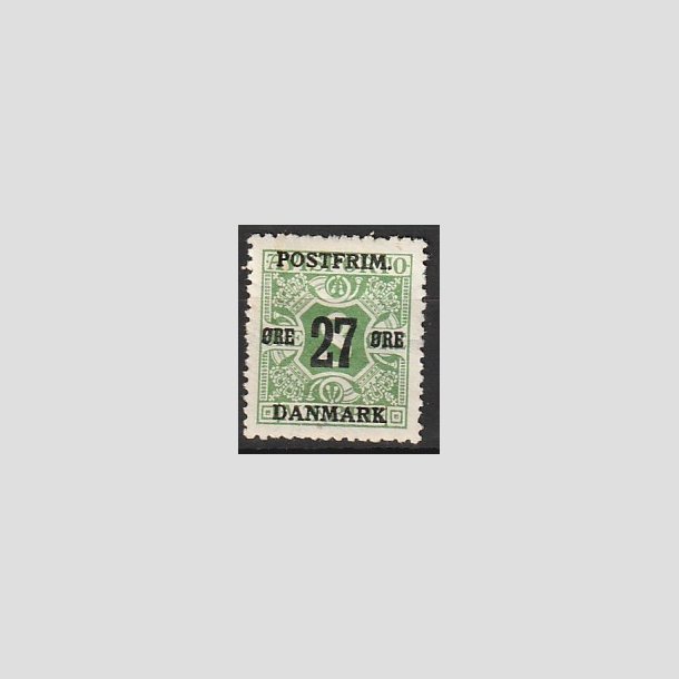 FRIMRKER DANMARK | 1918 - AFA 88 - 27 re/8 re grn - Ubrugt
