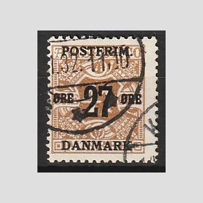 FRIMRKER DANMARK | 1918 - AFA 93 - 27 re/41 re brun provisorium - Stemplet