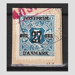 FRIMRKER DANMARK | 1918 - AFA 86 - 27 re/5 re bl provisorium - Stemplet