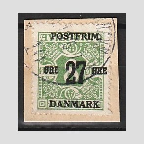 FRIMRKER DANMARK | 1918 - AFA 88 - 27 re/8 re grn - Stemplet