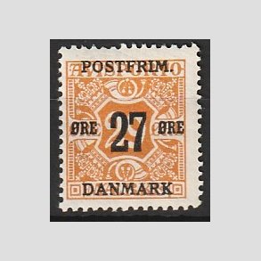 FRIMRKER DANMARK | 1918 - AFA 91 - 27 re/29 re orange provisorium - Postfrisk