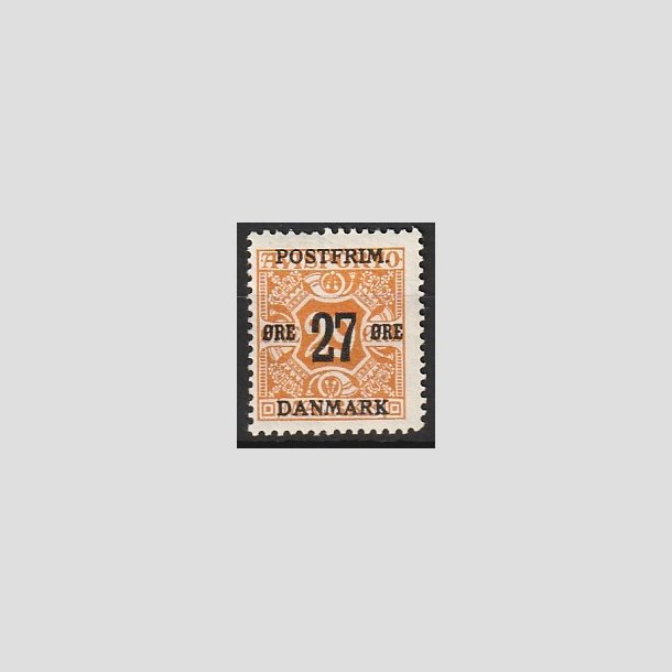 FRIMRKER DANMARK | 1918 - AFA 91 - 27 re/29 re orange provisorium - Postfrisk