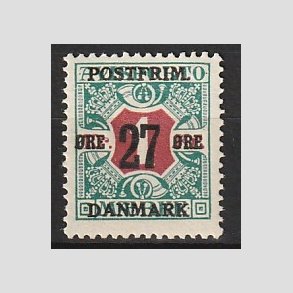 FRIMRKER DANMARK | 1918 - AFA 95 - 27 re/1 Kr. blgrn/rd - Postfrisk
