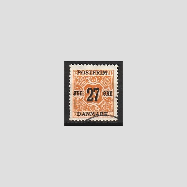 FRIMRKER DANMARK | 1918 - AFA 91 - 27 re/29 re orange provisorium - Stemplet