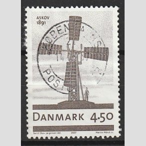 FRIM�RKER DANMARK | 2007 - AFA 1492 - Danske vindm�ller - 4,50 Kr. M�llen i Anskov - Pragt Stemplet