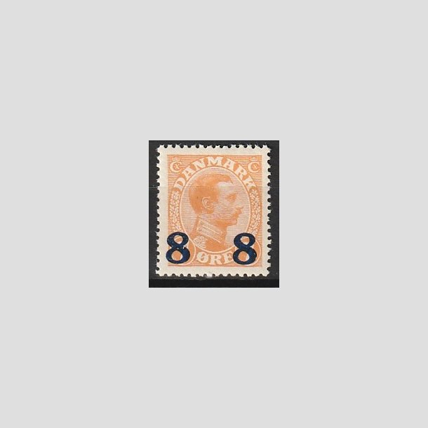 FRIMRKER DANMARK | 1921-22 - AFA 118 - 8 8/7 re orange provisorier - Postfrisk