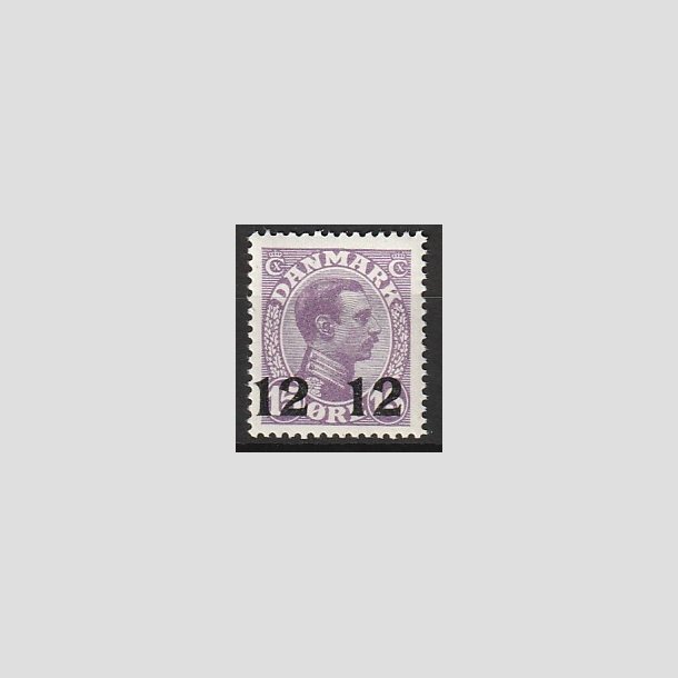 FRIMRKER DANMARK | 1926 - AFA 159 - 12 12/15 re violet Chr. X provisorier - Postfrisk