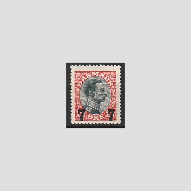 FRIMRKER DANMARK | 1926 - AFA 158 - 7 7/27 re rd/sort provisorier - Postfrisk