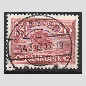 FRIM�RKER DANMARK | 1941 - AFA 271 - Vitus Bering 20 �re r�d - Lux Stemplet 