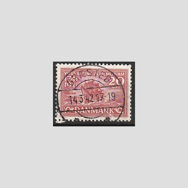 FRIMRKER DANMARK | 1941 - AFA 271 - Vitus Bering 20 re rd - Lux Stemplet "GRSTED"