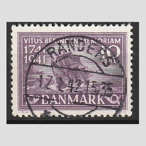 FRIM�RKER DANMARK | 1941 - AFA 270 - Vitus Bering 10 �re violet - Lux Stemplet 