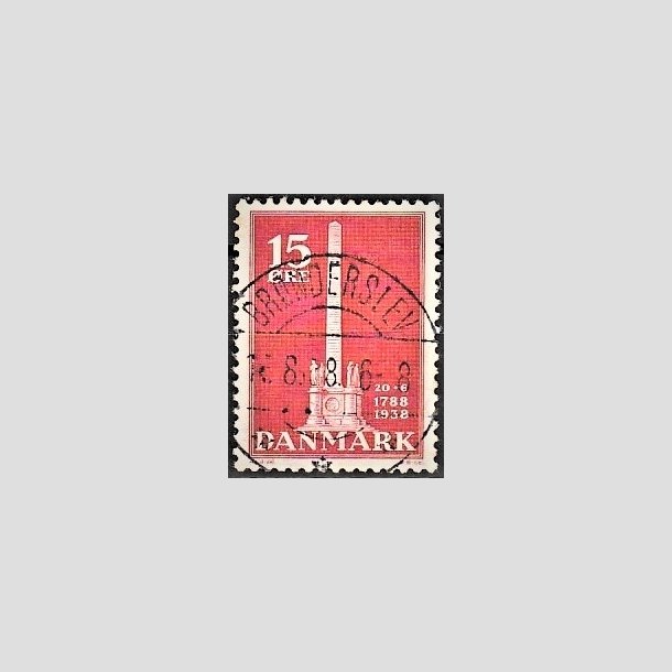FRIMRKER DANMARK | 1938 - AFA 244 - Stavnsbndet 15 re rd - Lux Stemplet "BRNDERSLEV"