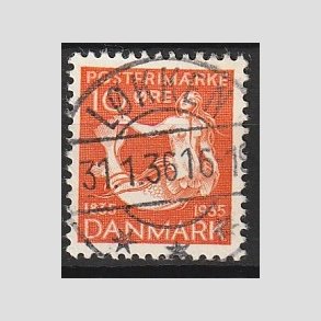FRIM�RKER DANMARK | 1935 - AFA 225 - H. C. Andersen 10 �re orange - Lux Stemplet 