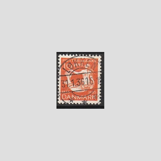 FRIMRKER DANMARK | 1935 - AFA 225 - H. C. Andersen 10 re orange - Lux Stemplet "LKKEN"