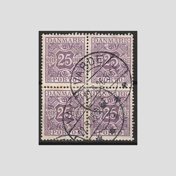 FRIMRKER DANMARK | 1926-27 - AFA 18 - 25 re violet i Fire-blok - Stemplet