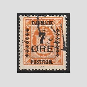 FRIMRKER DANMARK | 1926 - AFA 160 - 7/1 re orange Provisorium - Stemplet