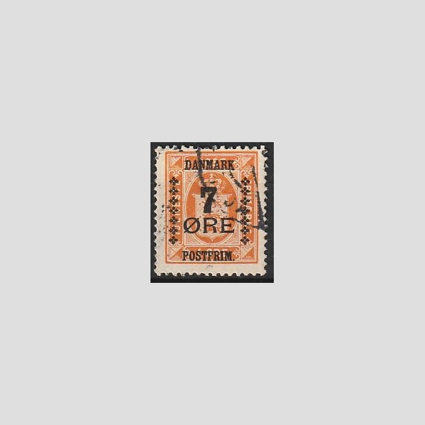 FRIMRKER DANMARK | 1926 - AFA 160 - 7/1 re orange Provisorium - Stemplet