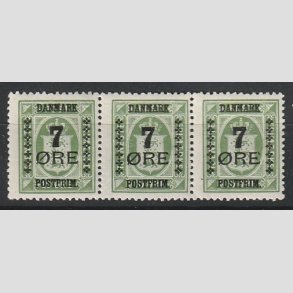 FRIMRKER DANMARK | 1926 - AFA 164 - 7/10 re grn Provisorium i Tre-stribe - Postfrisk