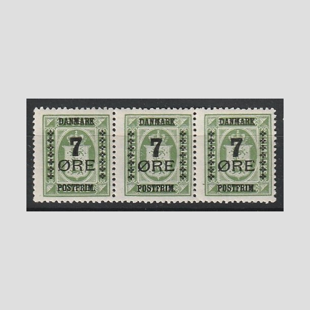 FRIMRKER DANMARK | 1926 - AFA 164 - 7/10 re grn Provisorium i Tre-stribe - Postfrisk