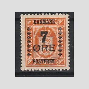 FRIMRKER DANMARK | 1926 - AFA 160 - 7/1 re orange Provisorium - Ubrugt