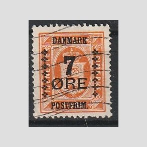 FRIMRKER DANMARK | 1926 - AFA 160 - 7/1 re orange Provisorium - Stemplet
