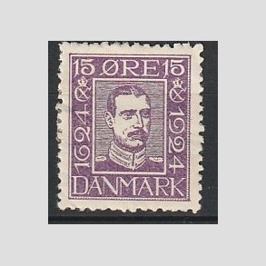 FRIM�RKER DANMARK | 1924 - AFA 136 - Postjubil�um 15 �re violet - Postfrisk