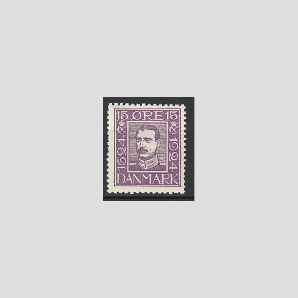 FRIMRKER DANMARK | 1924 - AFA 139 - Postjubilum 15 re violet - Postfrisk