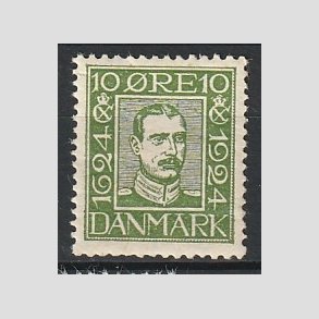 FRIM�RKER DANMARK | 1924 - AFA 132 - Postjubil�um 10 �re gr�n - Postfrisk