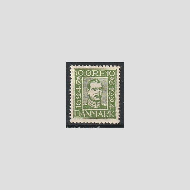 FRIMRKER DANMARK | 1924 - AFA 132 - Postjubilum 10 re grn - Postfrisk