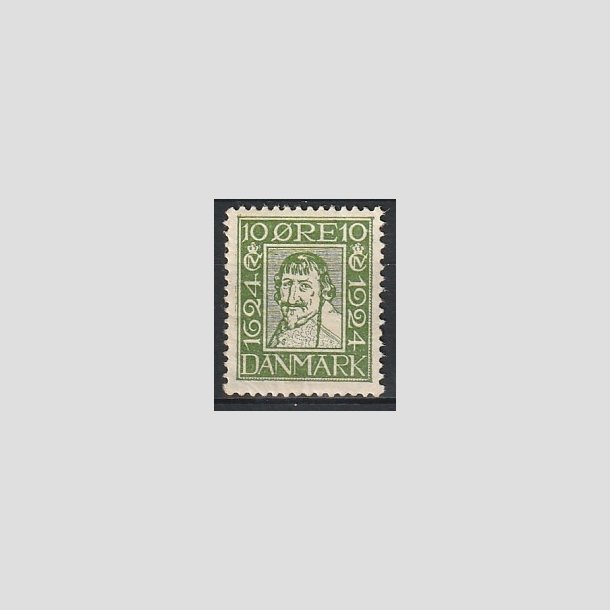 FRIMRKER DANMARK | 1924 - AFA 133 - Postjubilum 10 re grn - Postfrisk