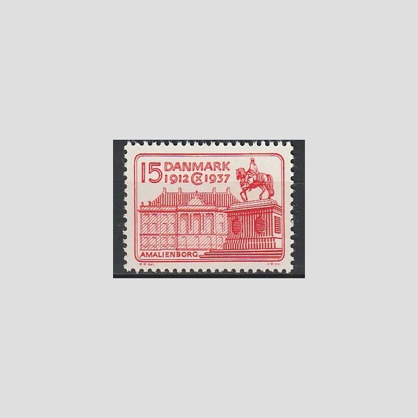 FRIMRKER DANMARK | 1937 - AFA 241 - Chr. X 25 re jubilum 15 re rd - Postfrisk