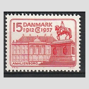FRIMRKER DANMARK | 1937 - AFA 241 - Chr. X 25 re jubilum 15 re rd - Postfrisk